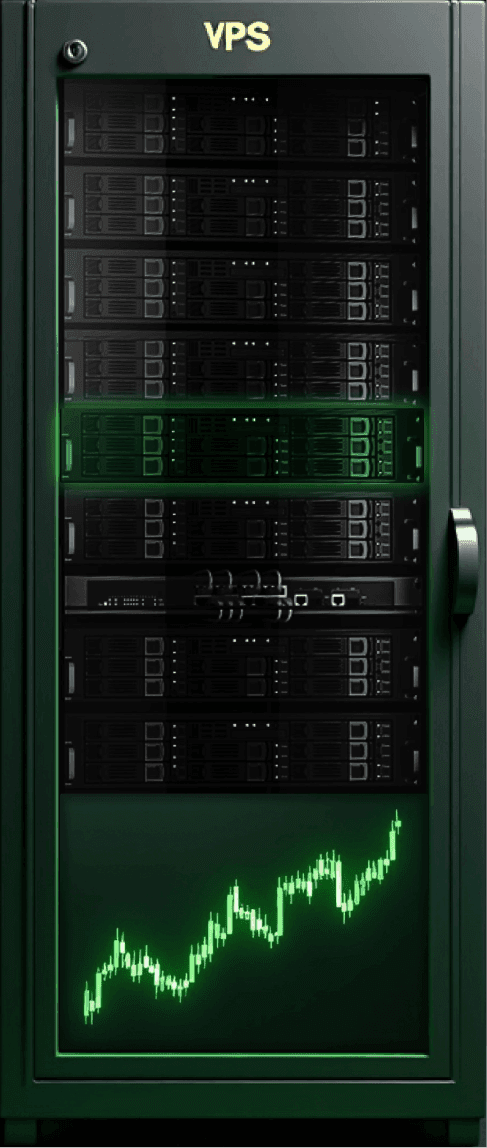 Computer tower top with graph