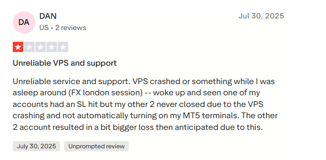 avaliação negativa da myforexvps 2