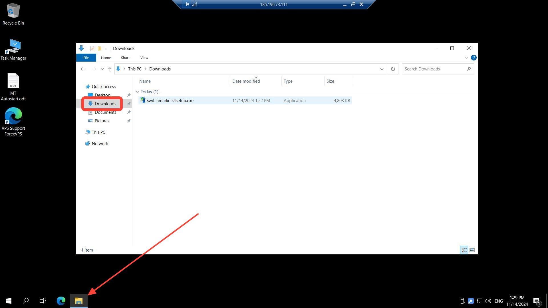 Contrato de licença da instalação do terminal do MetaTrader 4 da Switch Markets