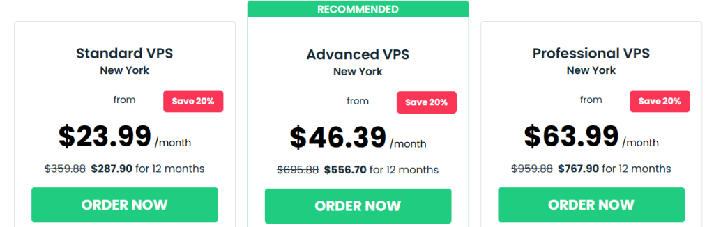 precios de VPS Forextrader